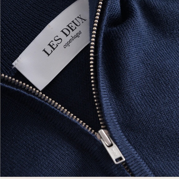 Les Deux Copenhagen Navy Zip Up Sweater - Picture 4 of 6